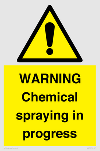 WARNING Chemical spraying in progress